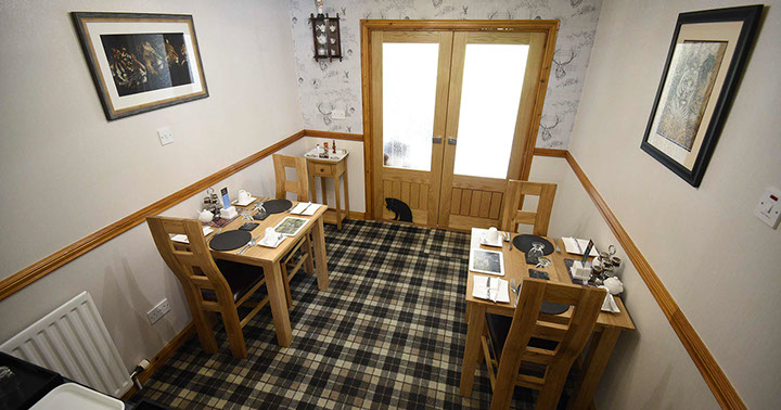 Enjoy breakfast at Loch Aluinn bed and breakfast accommodation in Sconser