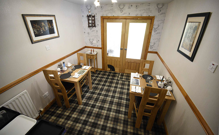 Loch Aluinn bed and breakfast accommodation in Sconser has a breakfast room